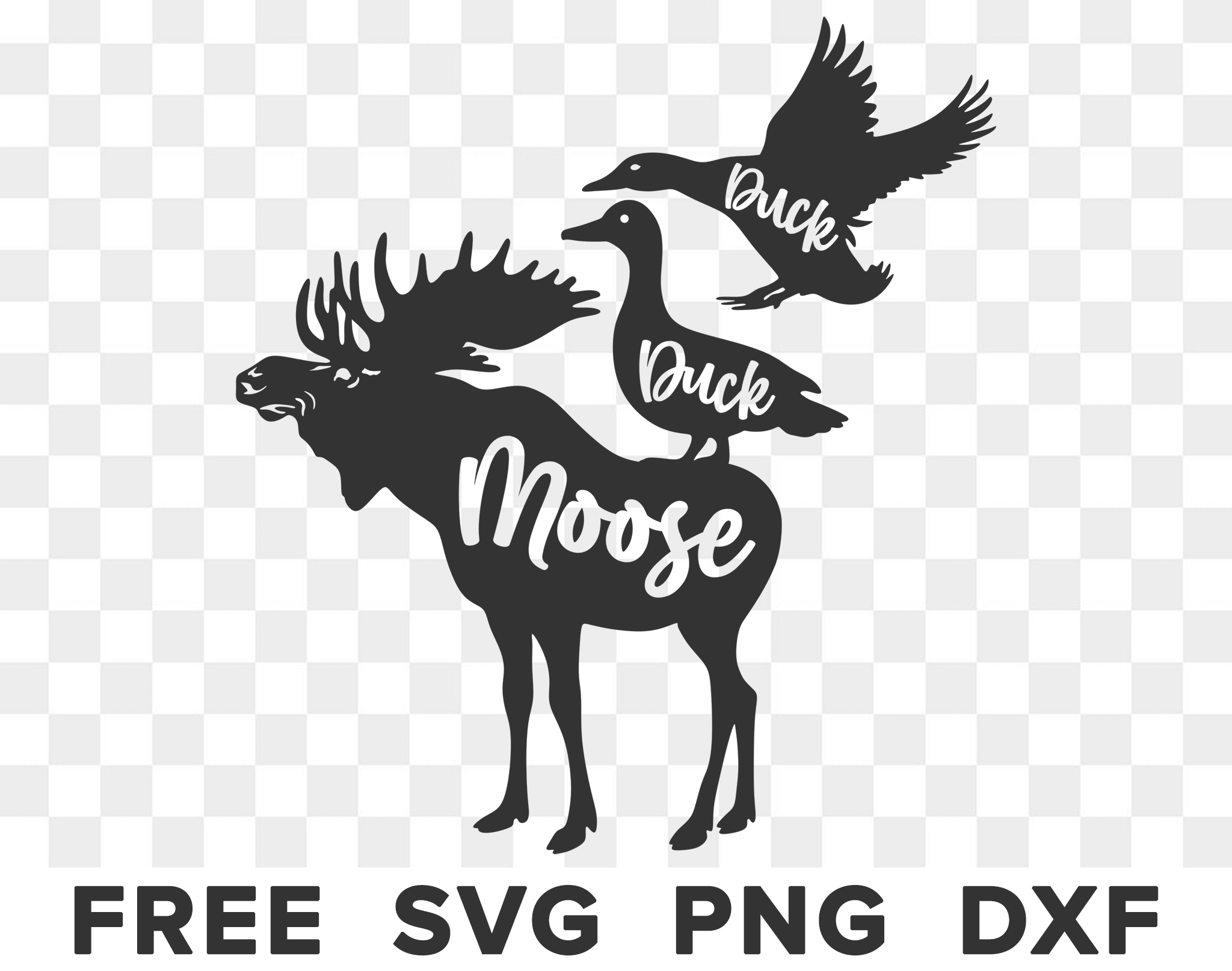 Duck Duck Moose Svg