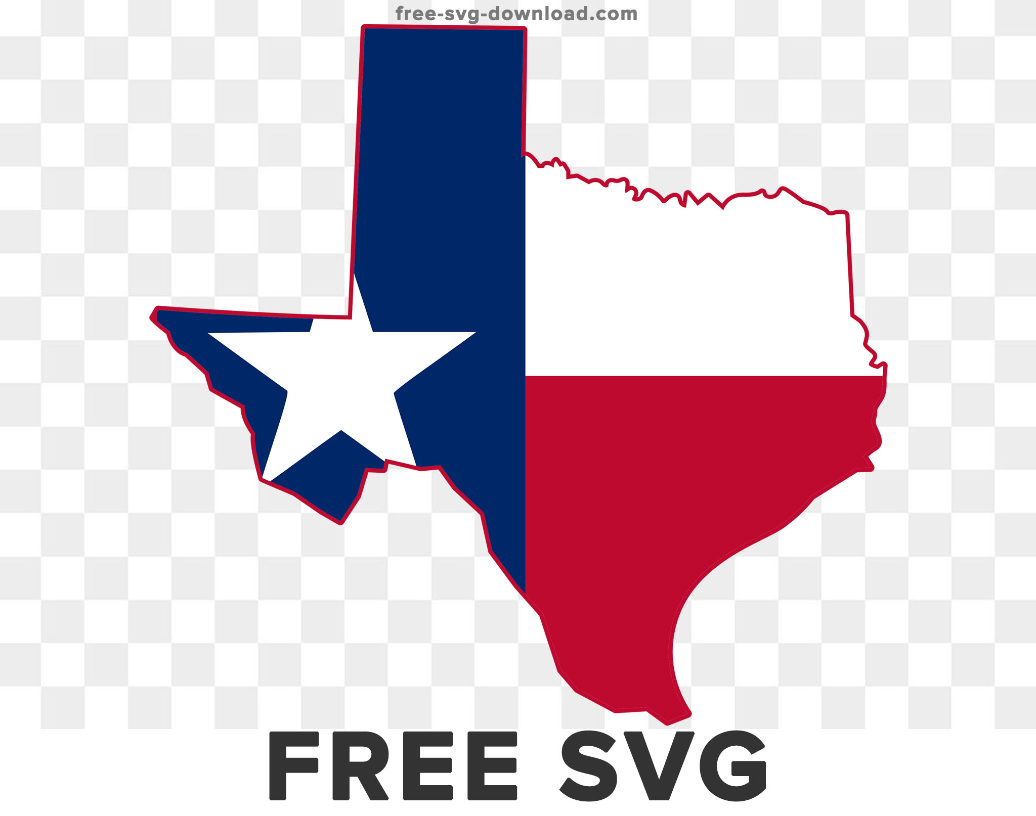 Flag Map of Texas Svg