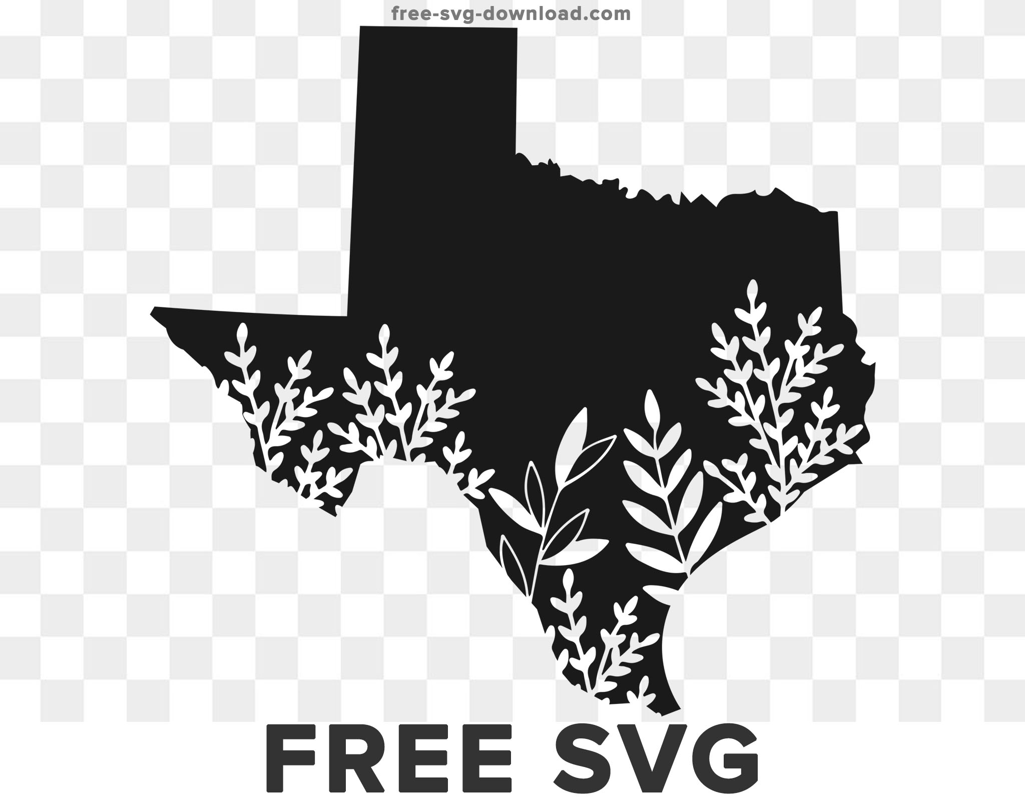 Free Texas Floral Svg